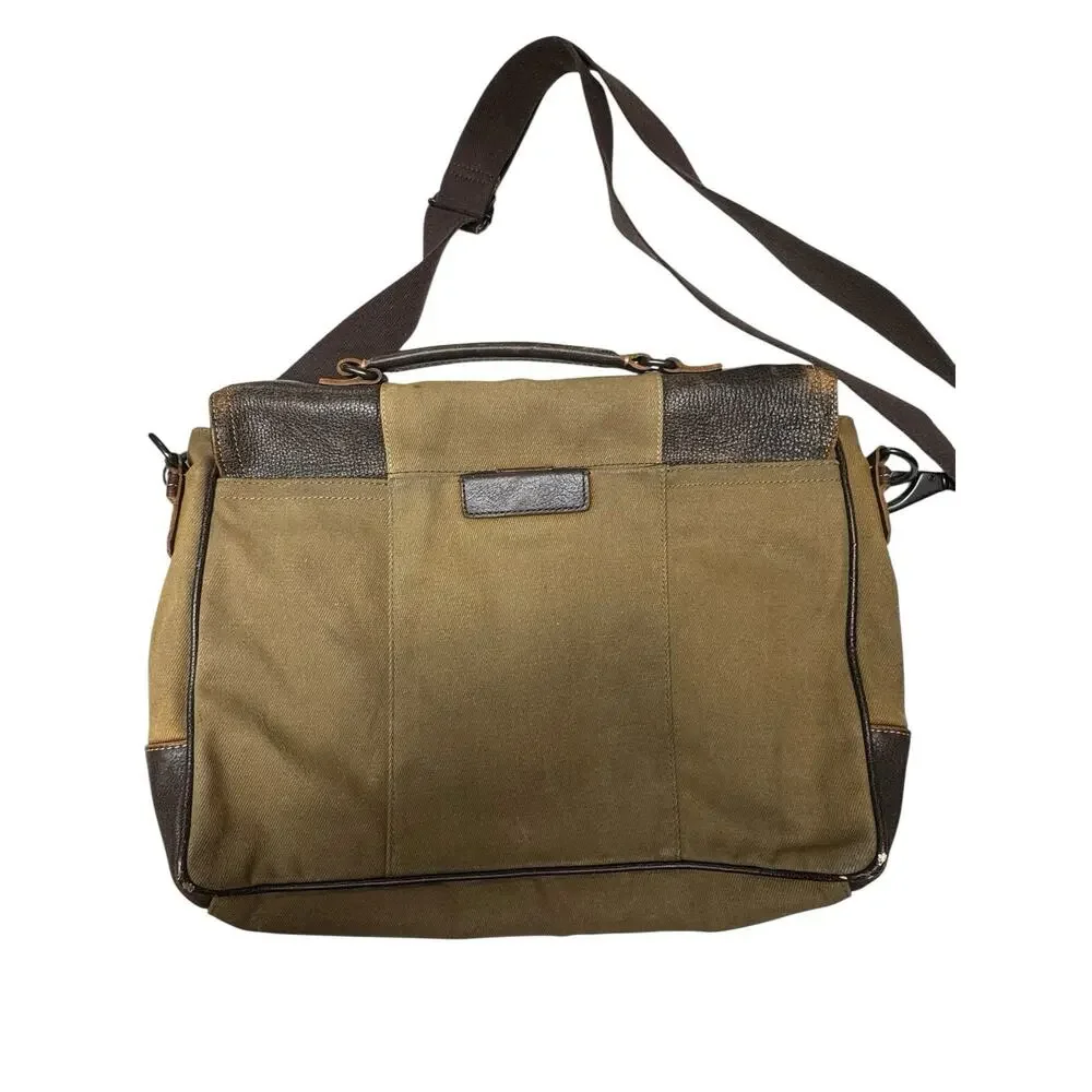 Marc New York Andrew Marc Messenger Bag Brown Laptop Briefcase 15”